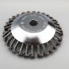 8 Inch Rotary Steel Wire Weed Brush Blade for String Trimmers, Gardening Lawnmower, Moss Grass Rust Removal (with Universal Adapter Kit)