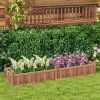 91 x 24 x 16 Inch Divisible Planter Box with Corner Drainage and Non-woven Liner for Growing Vegetables