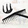 5.4FT Bow Heavy Duty Wide Metal Garden Lawn Rake, 17 Inch Garden Leaf Rake, for Loosening Soil, Raking Leaf, Leveling Rocks, Spreading Mulch Gravel