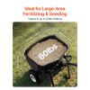 Walk Behind Spreader, 60LBS Capacity, Push Spreader with Hopper Grate, 0-9.8 ft Spreading Width, 8 in All Terrain Pneumatic Tires