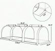 Portable 9.7x3x2.5 Foot Tunneled Greenhouse White with 3 Zippered Doors Water UV Fighting PE Cover for Gardening
