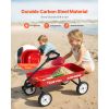 Pull-Along Wagon for Kids, 39 inch Toddler Wagons, Supports up to 176 lbs, All-Terrain Wagons with Handle