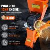 Wood Chipper Shredder Mulcher, 12 HP Heavy Duty Gas Powered, 2' Max Diameter 420cc 8.6 kW Engine Woodchipper, Fast Wood Chipping Chopping for Forestry