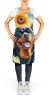 Rottweiler in Sunflowers Apron Cooking Kitchen Server Baking Crafts Gardening for Adult Women Men, Unisex, Large, Multicolor