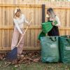 24-Inch Wood and Poly Leaf Rake – 2 Pack, Lightweight Garden Raking Tool