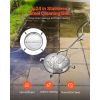 24" Pressure Washer Surface Cleaner, Stainless Steel Pressure Washer Attachments with 4 Wheels, 4000 Max PSI, 3/8 Quick Connector, 2 Spray Nozzles