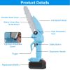 Mini Chainsaw Portable Handheld Cordless Small Chain Saw Battery Powered With 2Pcs 1200Mah Rechargeable Batteries 8In Chains Gloves Goggles