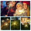 Solar Powered Starburst / Firework Lights 240 Led Garden Path Decor Lights 2Pcs
