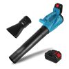 Cordless Leaf Blower 93Mph 431Cfm Battery Powered Leaf Blower 6 Variable Speeds 2 Rechargeable Batteries Yard Garden Garage driveway
