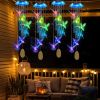 Solar Hummingbird Wind Chime With Aluminum Tubes 7 Color Changing Wind Chime For Outside Ip44 Waterproof Outdoor Garden Yard Decor