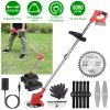 Cordless Grass Trimmer Rechargeable Weed Cutter With 2 Alloy Saw Blades 2 Alloy Blades 10 Plastic Blades 2 Rechargeable Batteries