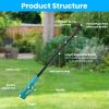 Pole Mini Hedge Trimmer & Grass Shear Electric Cordless Handheld Hedge Trimmer With 90° Rotatable Head Telescopic Extension Pole Gloves Goggles