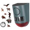 Ultrasonic Solar Motion Activated Animal Repeller 3-In-1 with Ultrasonic Sound Alarm Strobe Light 4 Modes Ip55 Waterproof to remove Varmints