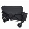 Folding Wagon Cart With Bench Seat 3-In-1 Includes 1 Ice Pack, 500Lbs Heavy-Duty Utility Wagon, 180L Capacity All-Terrain Wheels