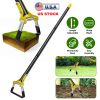 Adjustable SS Garden Hoe 46.06In Handheld Stirrup Hula Hoe Scuffle Loop Hoe Gardening Rake Weeding Loosening Soil
