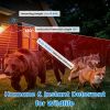 Ultrasonic Solar Motion Activated Animal Repeller 3-In-1 with Ultrasonic Sound Alarm Strobe Light 4 Modes Ip55 Waterproof to remove Varmints