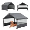 Extra Large Outdoor Dog House Tent 4'X4'X3' Breathable Outdoor Enclosure With 3-Sided Roll-Up Mesh Windows Ground Stakes Storage Bag For Critters