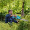 Pole Mini Hedge Trimmer & Grass Shear Electric Cordless Handheld Hedge Trimmer With 90° Rotatable Head Telescopic Extension Pole Gloves Goggles