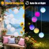 Solar Ball Wind Chime 7 Color Changing Wind Chime For Outside Ipx4 Waterproof Outdoor Garden Yard Decor
