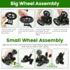21V Rechargeable Weed Eater Edger String Trimmer Grass Mower Bush Cutter with 16800Rpm 2X 3000Mah Batteries 3.6-4.6Ft Length 90° Rotatable Angle
