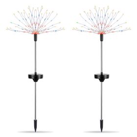 Solar Powered Starburst / Firework Lights 240 Led Garden Path Decor Lights 2Pcs