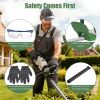 Cordless Rechargeable Hedge Bush Grass Shrub Trimmer 20in 21V with Dual-Action Blades 0.6In Cutting Diameter Safety Lock