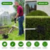 21V Rechargeable Weed Eater Edger String Trimmer Grass Mower Bush Cutter with 16800Rpm 2X 3000Mah Batteries 3.6-4.6Ft Length 90° Rotatable Angle