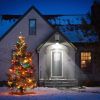Solar Spotlight 2Pcs Outdoor Waterproof Dusk To Dawn Light Wall Path Lawn Garden Lamp