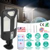 Solar Wall Light Outdoor 87 Led Beads Pir Motion Sensor Remote Control Wireless Lamps Ip45 Waterproof Lighting For Garage Front Door Garden Pathway