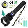 Led Tactical Flashlights 30000Lm Usb Rechargeable Flashlight Water-Resistant Zoomable Led Torch 3 Modes Sos 3200Mah Battery