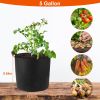 Plant Grow Bags 3 Pack Planter Bags Breathable Planting Fabric Pots 5 Gal Potato Vegetable