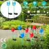 Solar Powered Tulip Garden Light Windmill Waterproof Landscape Stake Lamp Decorative Lawn Lights Garden Yard Driveway Walkway Patio
