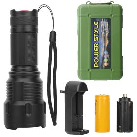 Led Rechargeable Flashlight Zoomable Aluminum Alloy Flashlight Torch W/High Low Strobe Night Light For Night Walking Adventure Searching