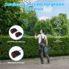 Pole Mini Hedge Trimmer & Grass Shear Electric Cordless Handheld Hedge Trimmer With 90° Rotatable Head Telescopic Extension Pole Gloves Goggles