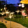 Solar Powered Starburst / Firework Lights 240 Led Garden Path Decor Lights 2Pcs