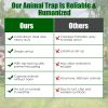 Live Animal Trap Cage 27X7.5X8In Folding Catch And Release Steel Humane Cat Trap For Racoons Stray Cats Rabbits Beavers Hedgehogs Chipmunk Small Anima