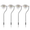 Outdoor Solar Diamond Led Lights 4Pcs 7-Color Changing Ip65 Waterproof Pathway Stake Decorative Lamp For Garden Patio Yard Walkway