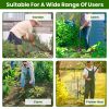 Adjustable SS Garden Hoe 46.06In Handheld Stirrup Hula Hoe Scuffle Loop Hoe Gardening Rake Weeding Loosening Soil