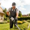 Cordless Rechargeable Hedge Bush Grass Shrub Trimmer 20in 21V with Dual-Action Blades 0.6In Cutting Diameter Safety Lock