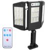 Solar Wall Light Outdoor 264Pcs Led Beads Pir Motion Sensor Remote Control Wireless Lamps Ip45 Waterproof Lighting For Garage Front Door Garden Pathwa