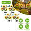 Solar Sunflower Lights Outdoor Waterproof Warm White Lights With 2 Lighting Modes Ip44 Decorative Solar Flower Lights For Yard Patio Porch Garden