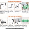 Planter Box Brackets Adjustable 4Pcs Flower Box Holders Window Boxes Planters Hooks No Drill Railing Planter Mounts For Windowsills Gardens Fences