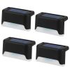 Solar Powered Led Outdoor Lights Ip55 Waterproof Dusk To Dawn Sensor Fence Lamps For Stairs Yard Railing Gardening