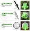 Cordless Rechargeable Grass Trimmer Weed Cutter 21V 300W 18000M/Min 2 Stainless Steel Blades 10 Plastic Blades Garden Lawn Fence