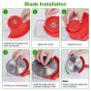 Cordless Grass Trimmer Rechargeable Weed Cutter With 2 Alloy Saw Blades 2 Alloy Blades 10 Plastic Blades 2 Rechargeable Batteries