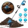 Battery Powered Tiller 800W 21V Cultivator 3.0Ah With 8.66" Width 6.69" Depth Manganese Steel Tines For Soil Cultivation Weeding Garden Lawn