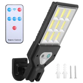 Solar Wall Light Outdoor 9 Cob Beads Pir Motion Sensor Remote Control Wireless Lamps Ip45 Waterproof Lighting For Garage Front Door Garden Pathway
