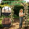 2Pack 7.87Ft H X 4.59Ft W Adjustable Metal Garden Arches Diy Outdoor Trellis For Climbing Plants Wedding Arch Decoration Iron Arbor For Backyard Garde