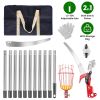 2-In-1 Pole Saw & Fruit Picker With 1.3-13Ft Extendable Stainless Steel Pole Manual Tree Pruner With 65Mn Steel Blade Storage Basket Bag