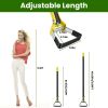 Adjustable SS Garden Hoe 46.06In Handheld Stirrup Hula Hoe Scuffle Loop Hoe Gardening Rake Weeding Loosening Soil
